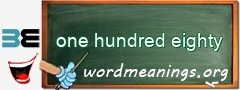 WordMeaning blackboard for one hundred eighty